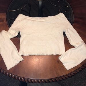 Off Shoulder White Crop top